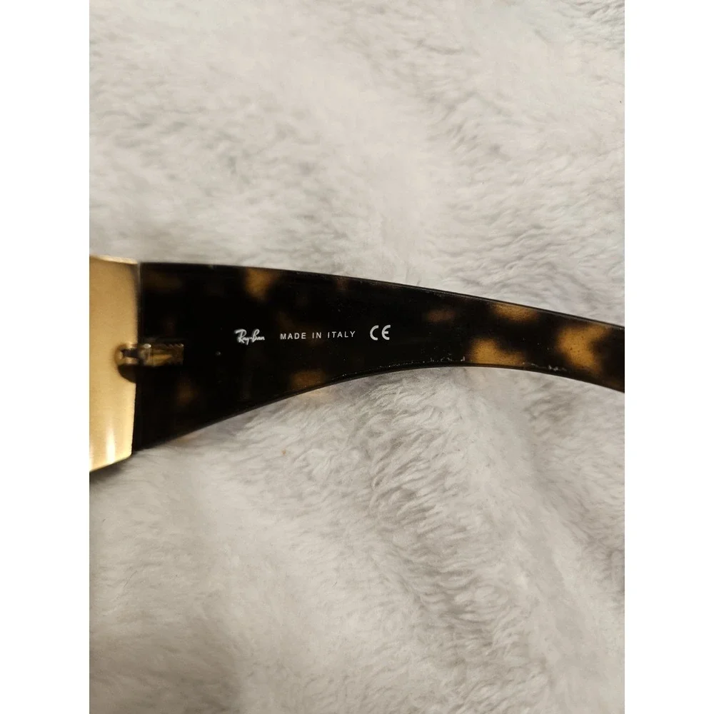 Ray Ban Sunglasses RB 3361 Italy Faux Tortoise Gold Discontinued Shield Mens